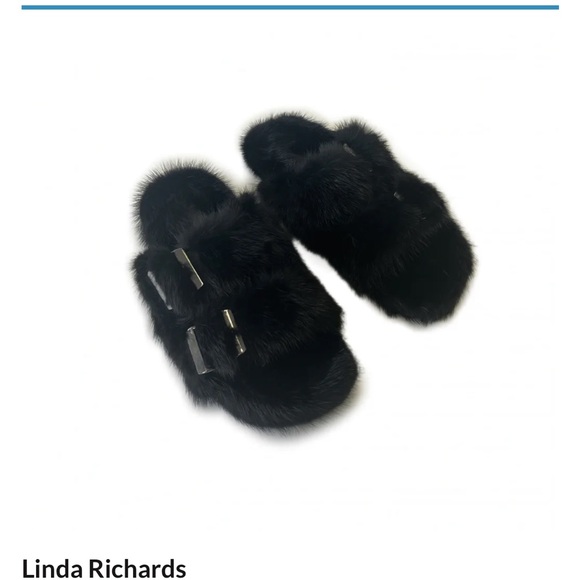 LINDA RICHARDS MINK SLIDES MKS-01 | BLACK 37 7 Birkenstock Style - Picture 6 of 7